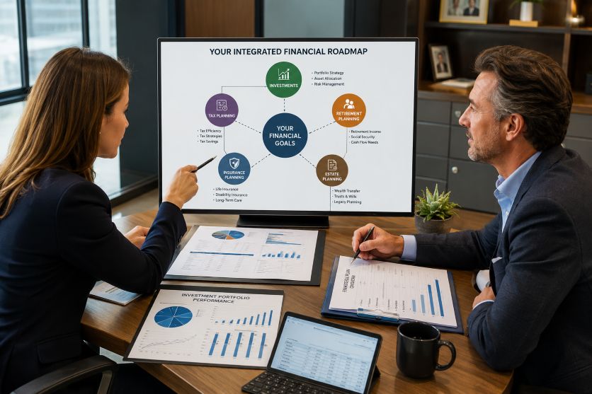 Financial planning strategy meeting